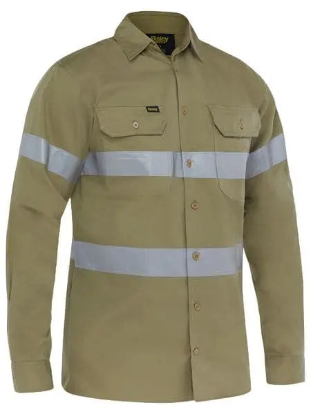 Bisley Workwear Taped Lightweight Hi Vis Drill Shirt BS6883T - City Workwear